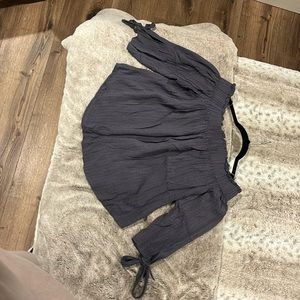 Women’s size medium grey off the shoulder top